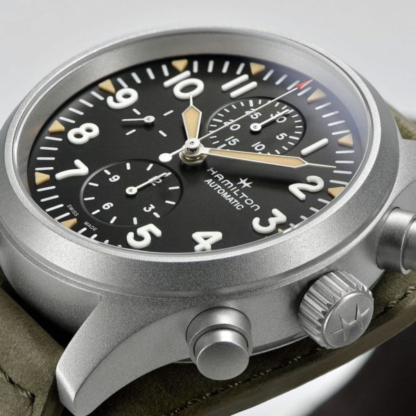 Khaki Field Automatic Chronograph Dial