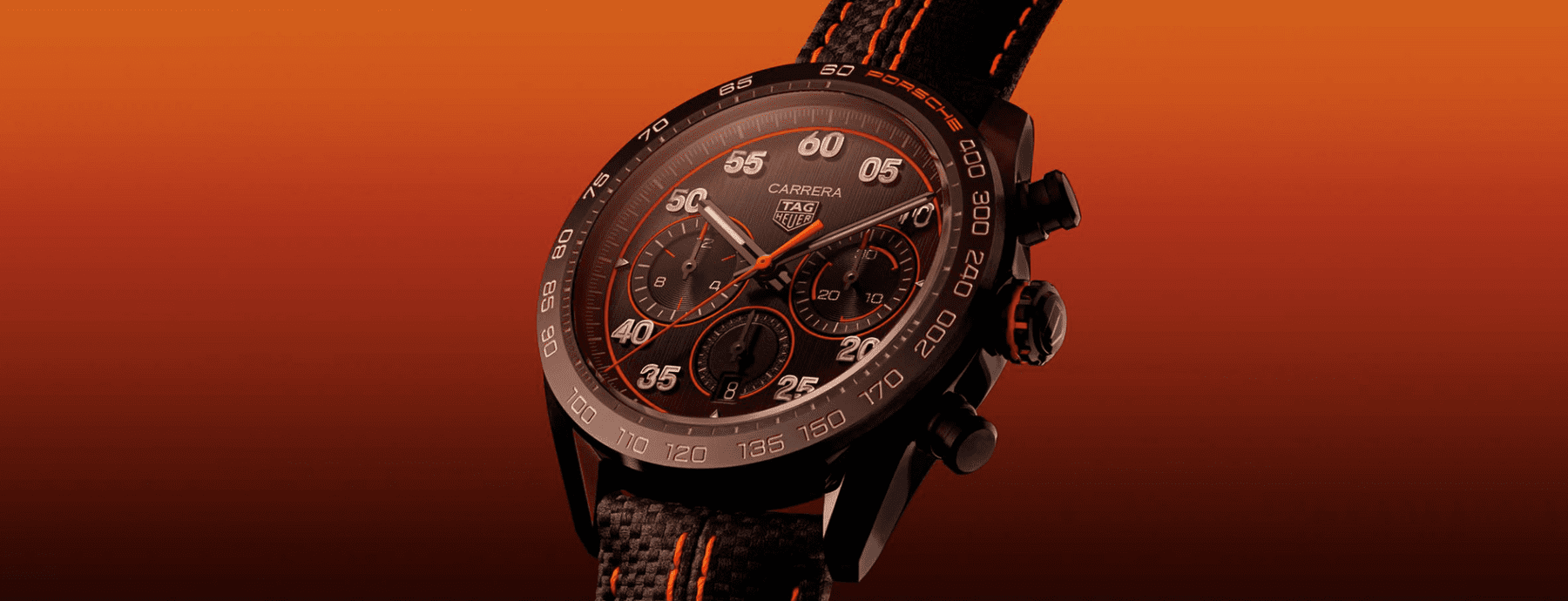 TAG Heuer Carrera Chronograph X Porsche Orange Racing, Jam Tangan ...