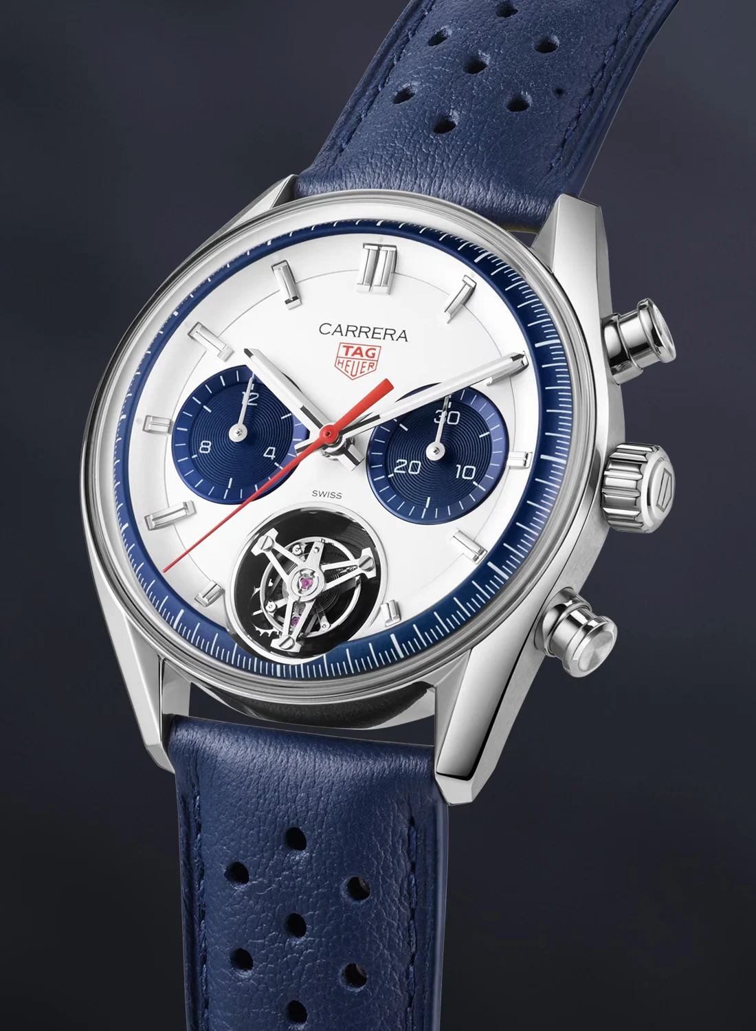 TAG HEUER CARRERA CHRONOGRAPH TOURBILLON BLUE PANDA CBS5013